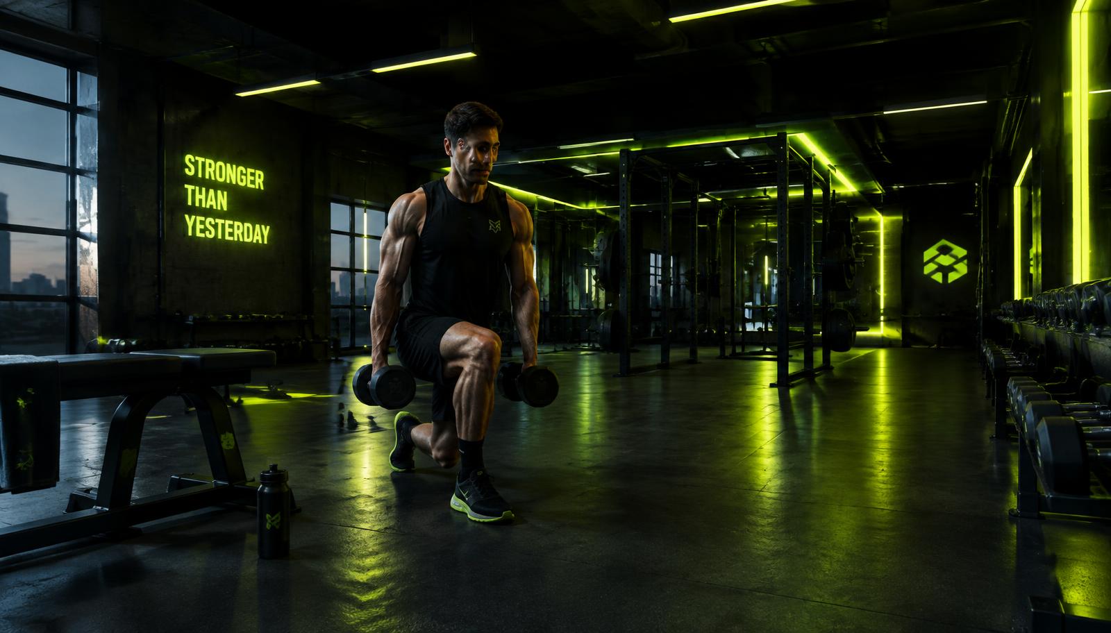 Aluno treinando na FitZone
